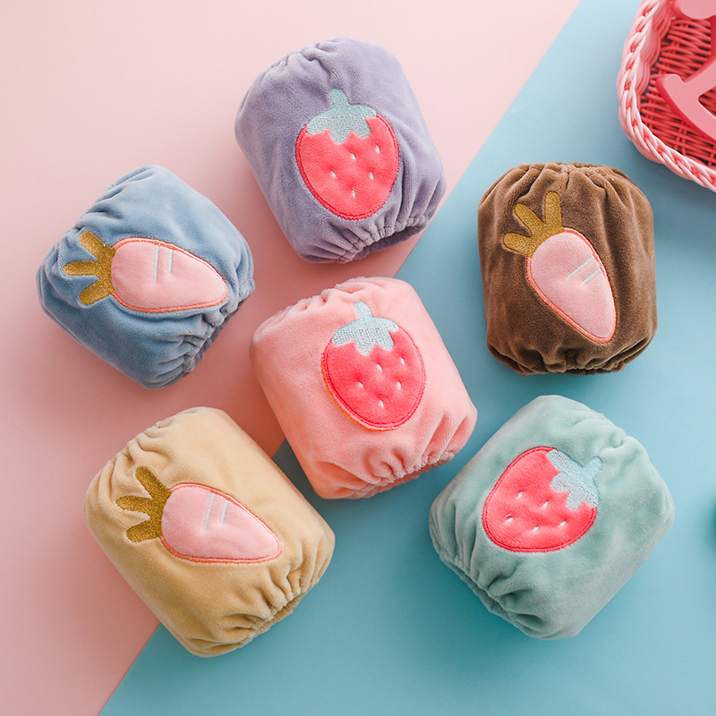 婴幼儿袖套儿童1-3岁宝宝耐脏秋冬款可爱卡通护袖女童毛绒短袖头