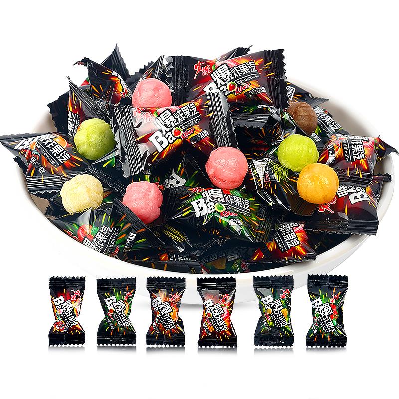 源爆炸果汽糖爆炸糖可乐糖白桃糖怀旧招待正品陈皮糖婚庆喜糖笋0g