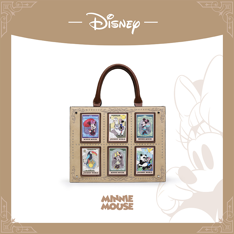 【Disney/迪士尼】米妮复古印花漫画卡片包单肩包手提包托特包百搭