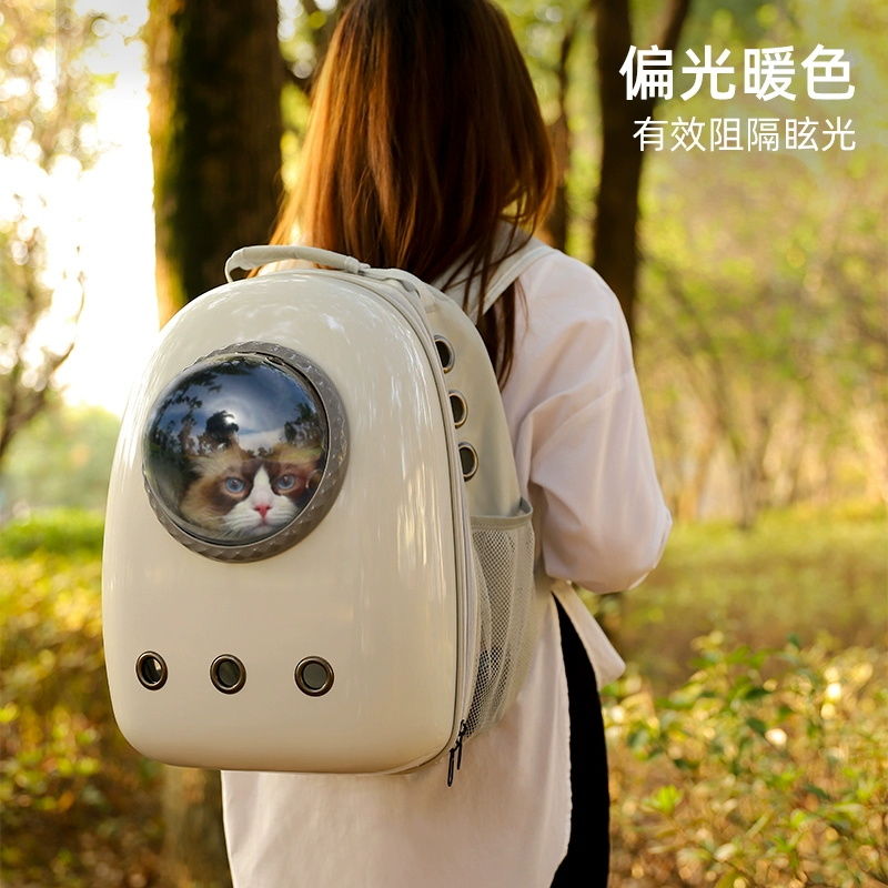 【辉哥甄选】猫咪外出包猫便携太空舱双肩书包大容量透气宠物背川