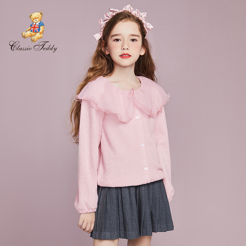 精典泰迪女童外套新款儿童上衣女孩洋气衣服休闲童装WGT21617YQ