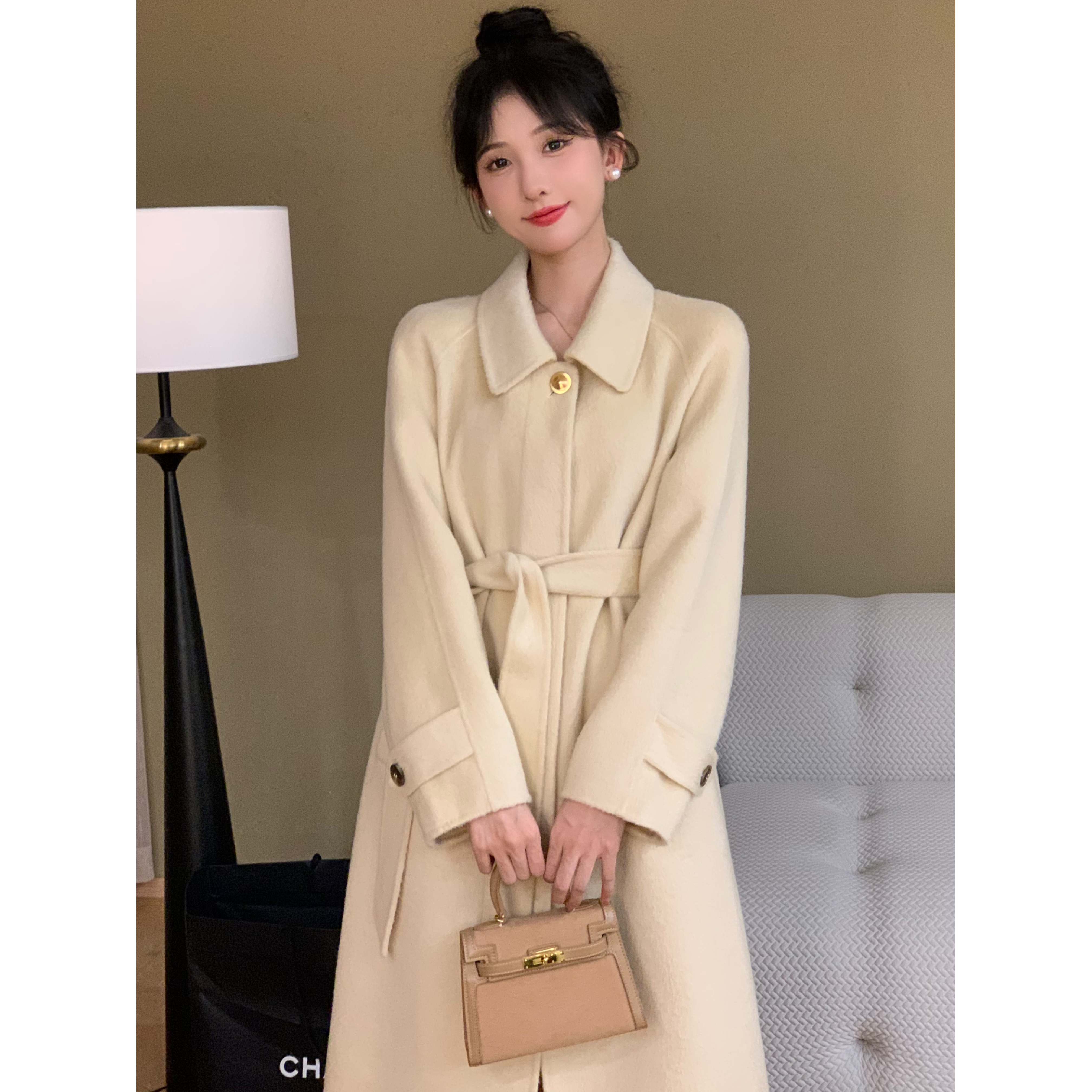 SHAOE清仓专场【冬日巴黎】羊毛呢外套时尚中长款大衣S2023081608