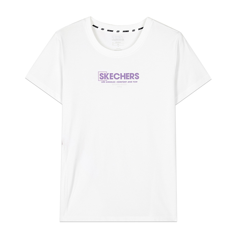 SKECHERS/斯凯奇斯凯奇服装针织短袖T恤衫女士运动时尚休闲经典