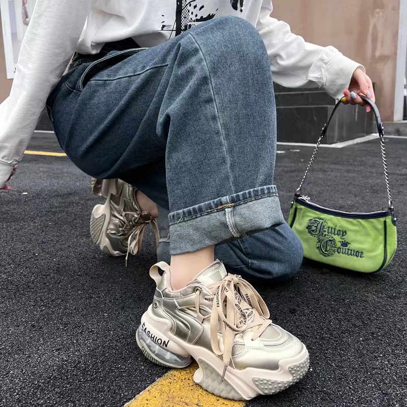 PEIFUMAN春季新款厚底运动鞋增高小个子福音9915