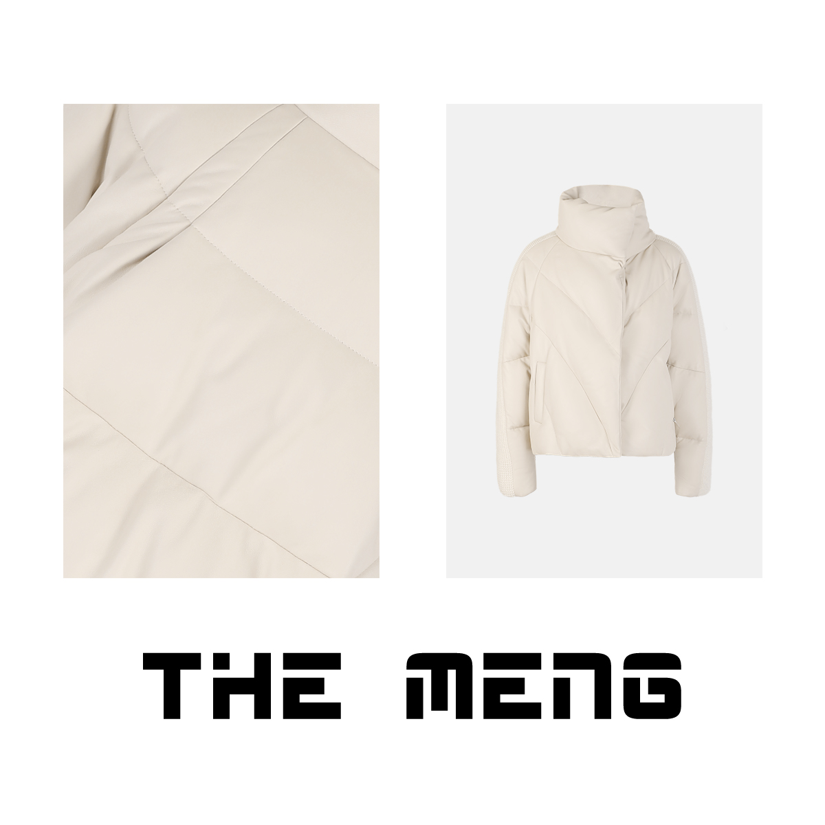 THE MENG【深冬】甄选100绵羊皮白鹅绒通勤羽绒服#YN6522