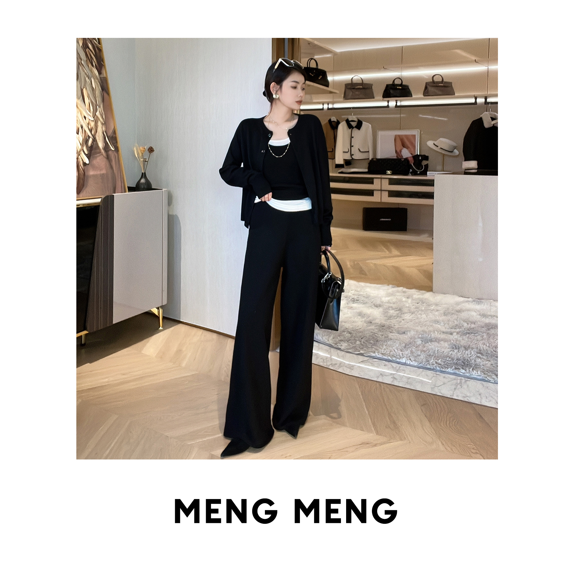 THE MENG【四件套】开衫#MZ4870+休闲裤#KZ1842+吊带两件套#SZ2240