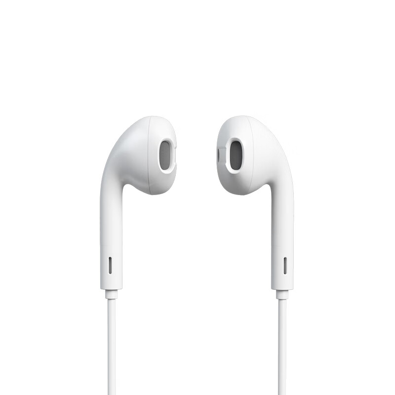 品胜半入耳式有线耳机手机音乐耳机 3.5mm接口通用运动原装白色