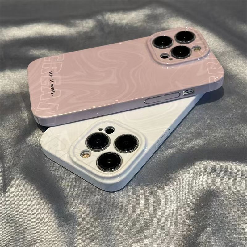网红爆款艺术水波纹英文字母iphone13菲林手机壳12苹果14亚克力11