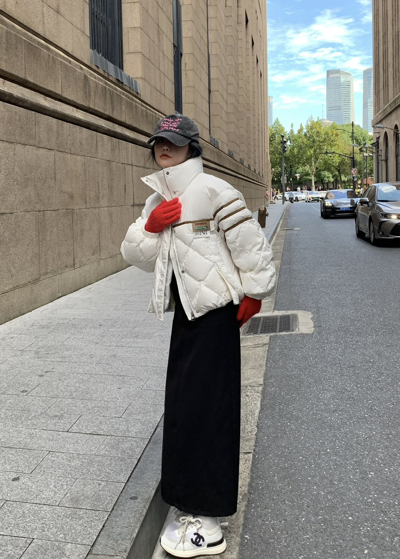 休闲羽绒服027百搭加厚秋冬韩版保暖小个子洋气港风白色