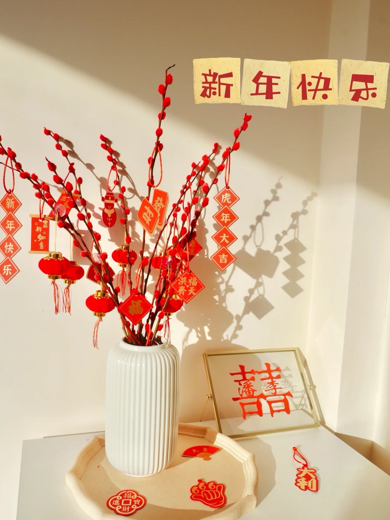 银柳干花花束真花鲜枝年宵花卉客厅书房室内装饰水插花水养植物