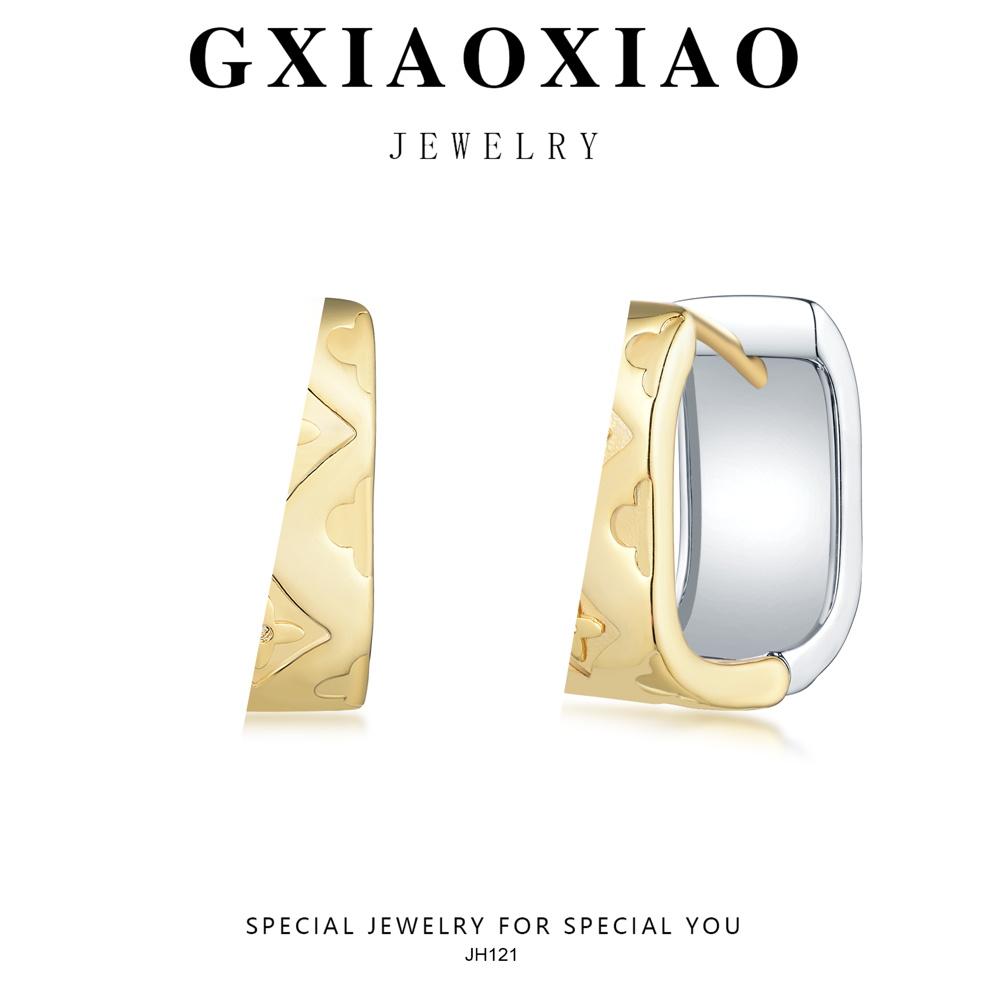铜合金耳饰 GXX JH121 轻奢时尚个性潮经典气质百搭素款耳环ins风