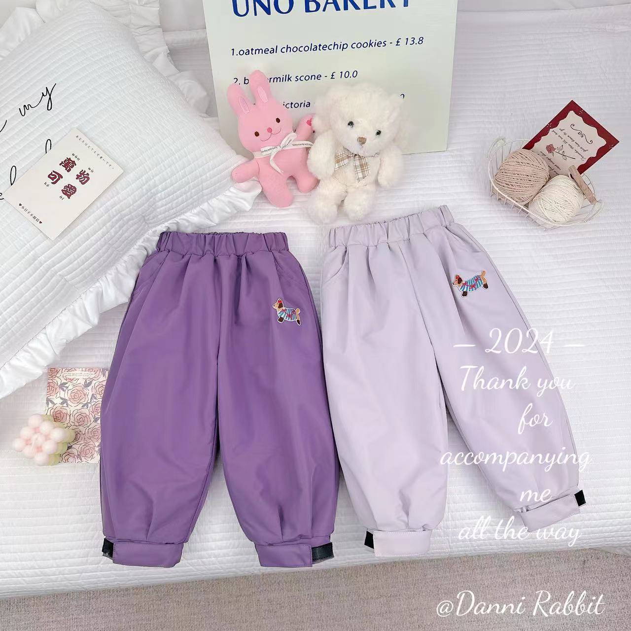 *防风保暖+温感自发热*冬款儿童夹棉防风束脚裤 D-X72