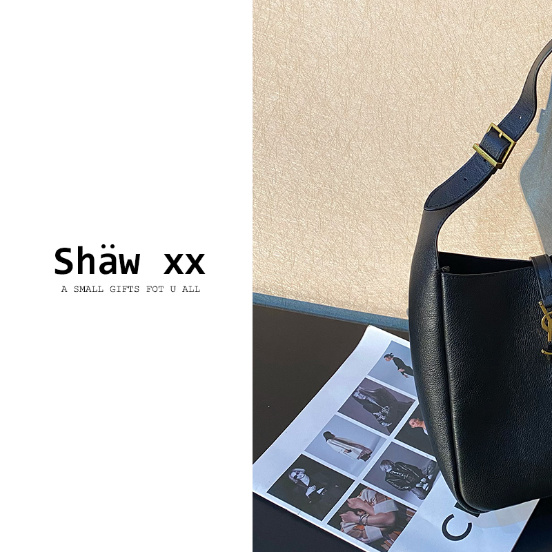 Shaw xx【冬日告白】新款头层牛皮小众设计单肩真皮小托特包