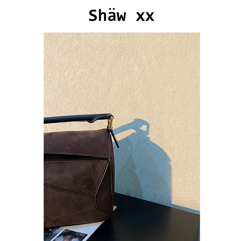 Shaw xx【星月共舞】新款头层牛皮时尚小众真皮单肩小方包