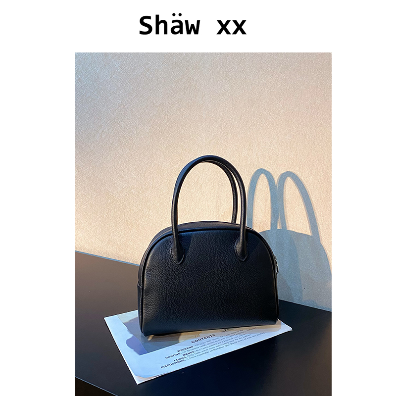 Shaw xx【狂欢驿站】新款头层牛皮气质百搭真皮单肩贝壳包  L0049#