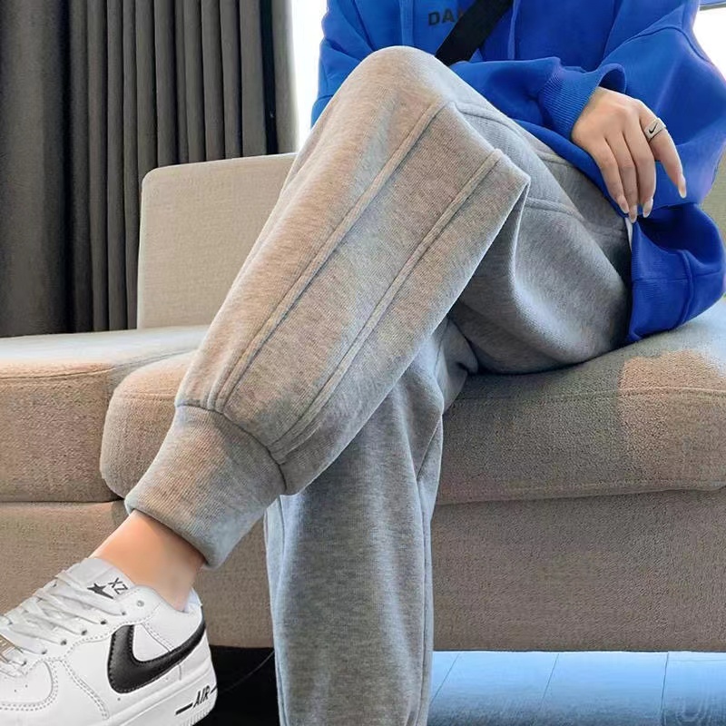 2023秋季新款休闲华棉卫裤宽松加厚运动裤子韩版裤春秋宽松卫裤