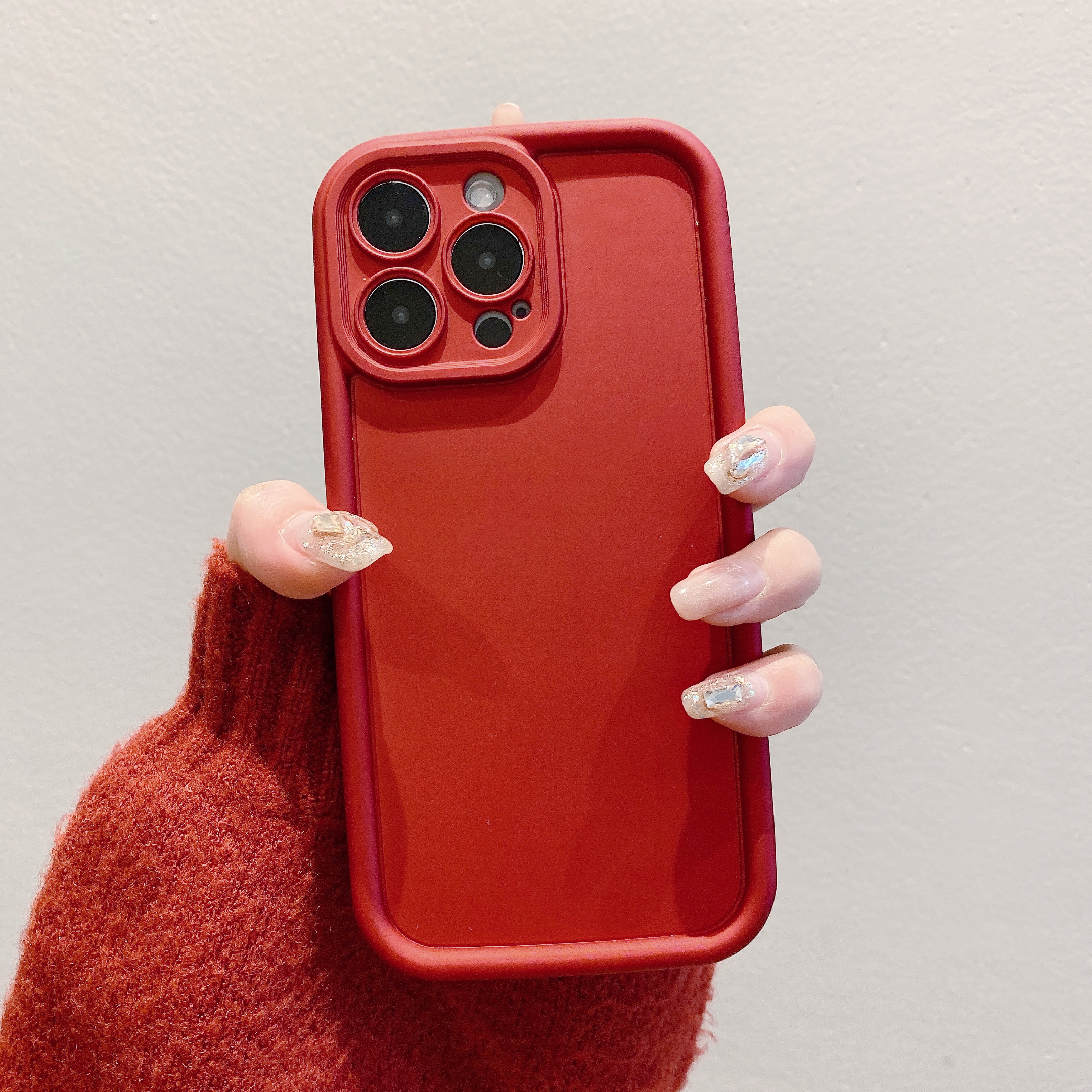 简约纯色适用苹果15Pro手机壳iphone14/13ProMax防摔12Pro软11套
