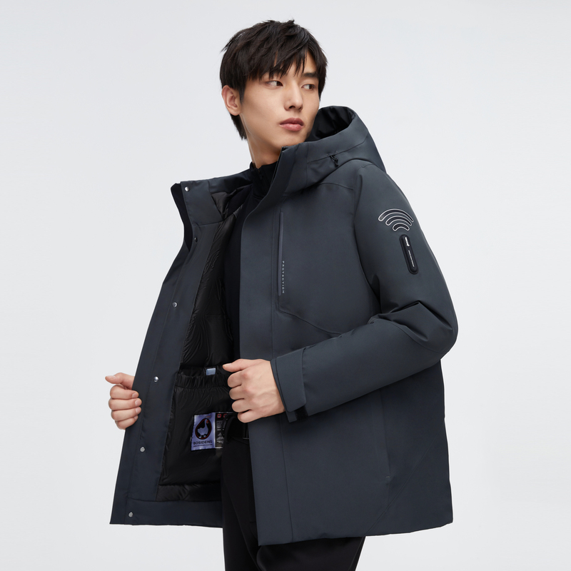 波司登2022年新款连帽羽绒服时尚潮流保暖休闲百搭秋冬季外套男