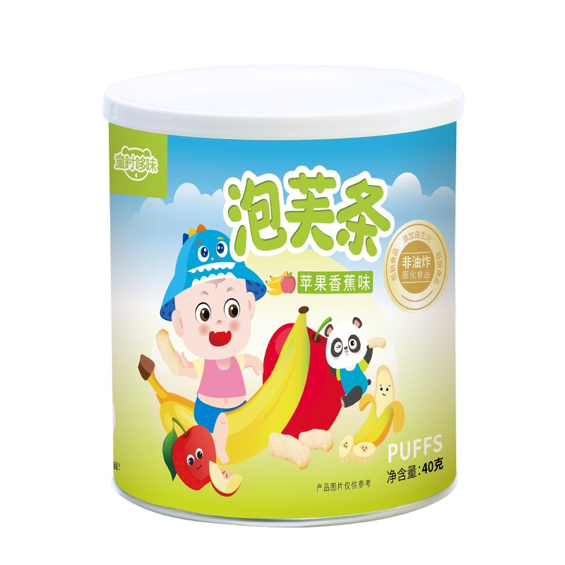 【专】童时哆味 零食 营养手指泡芙 泡芙条即化 多种口味