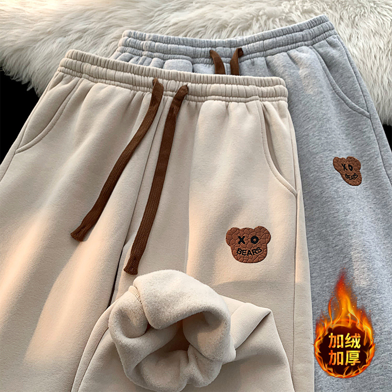 秋季男新款灰色运动裤女束脚宽松休闲小个子显瘦卫裤九分哈伦裤A