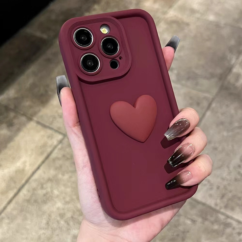 富典立体爱心挂件苹果14iPhone/华为NOVA9相框精孔全包防摔手机壳