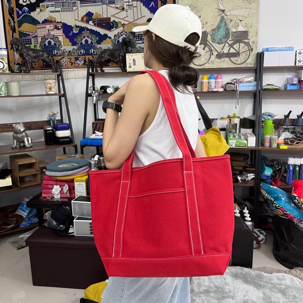 48*18*32cm 重磅加厚帆布 手提单肩托特包