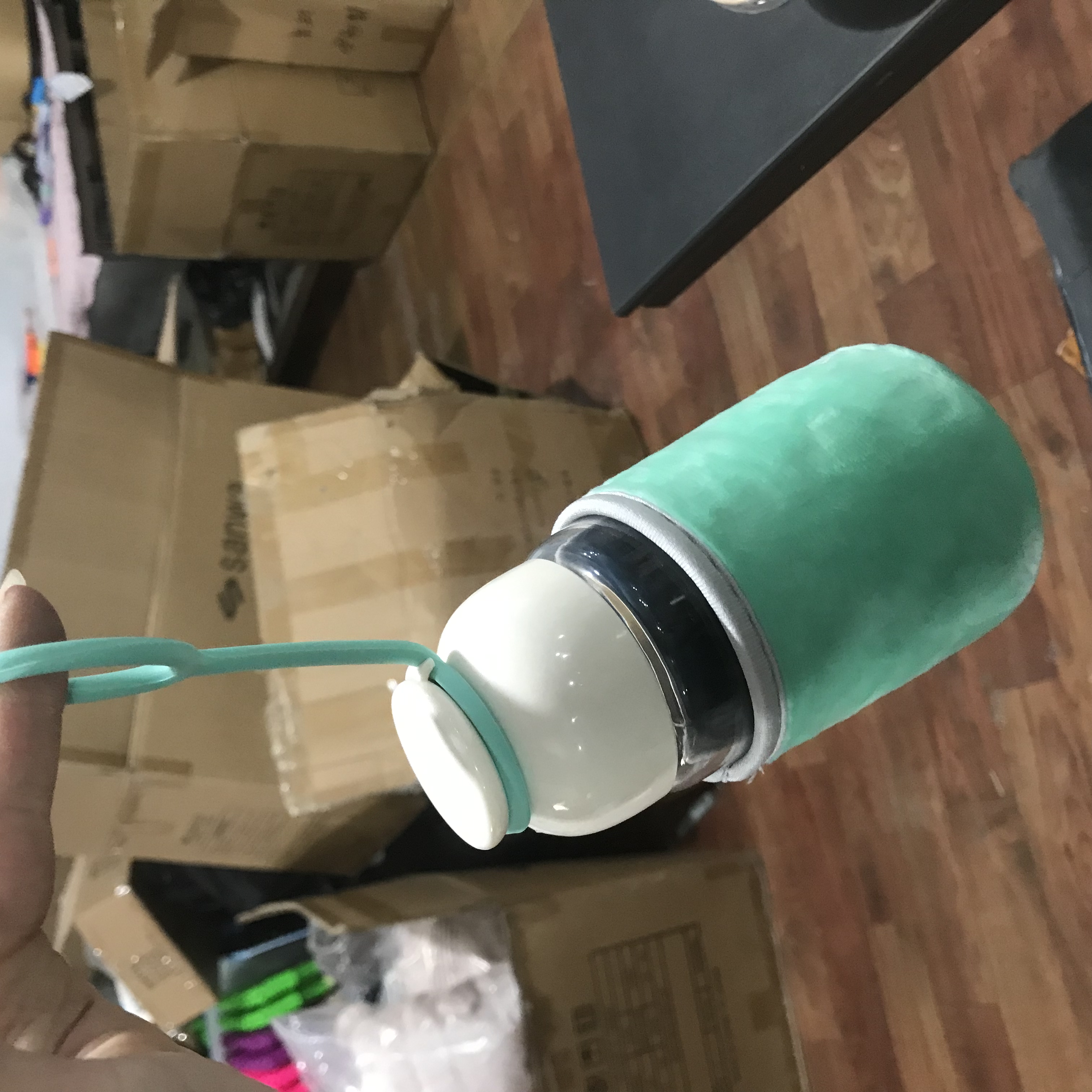 拍一发二【可装开水暖手】可爱超值的玻璃水杯少女心透明送杯套