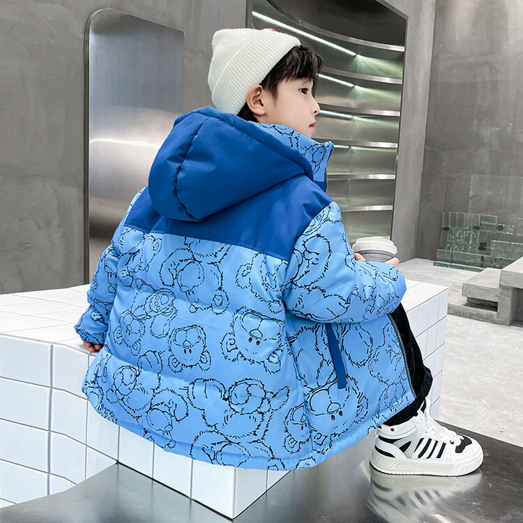 男童羽绒服冬季2023新款儿童炸街中大童男孩加厚中长款冬装洋韩范