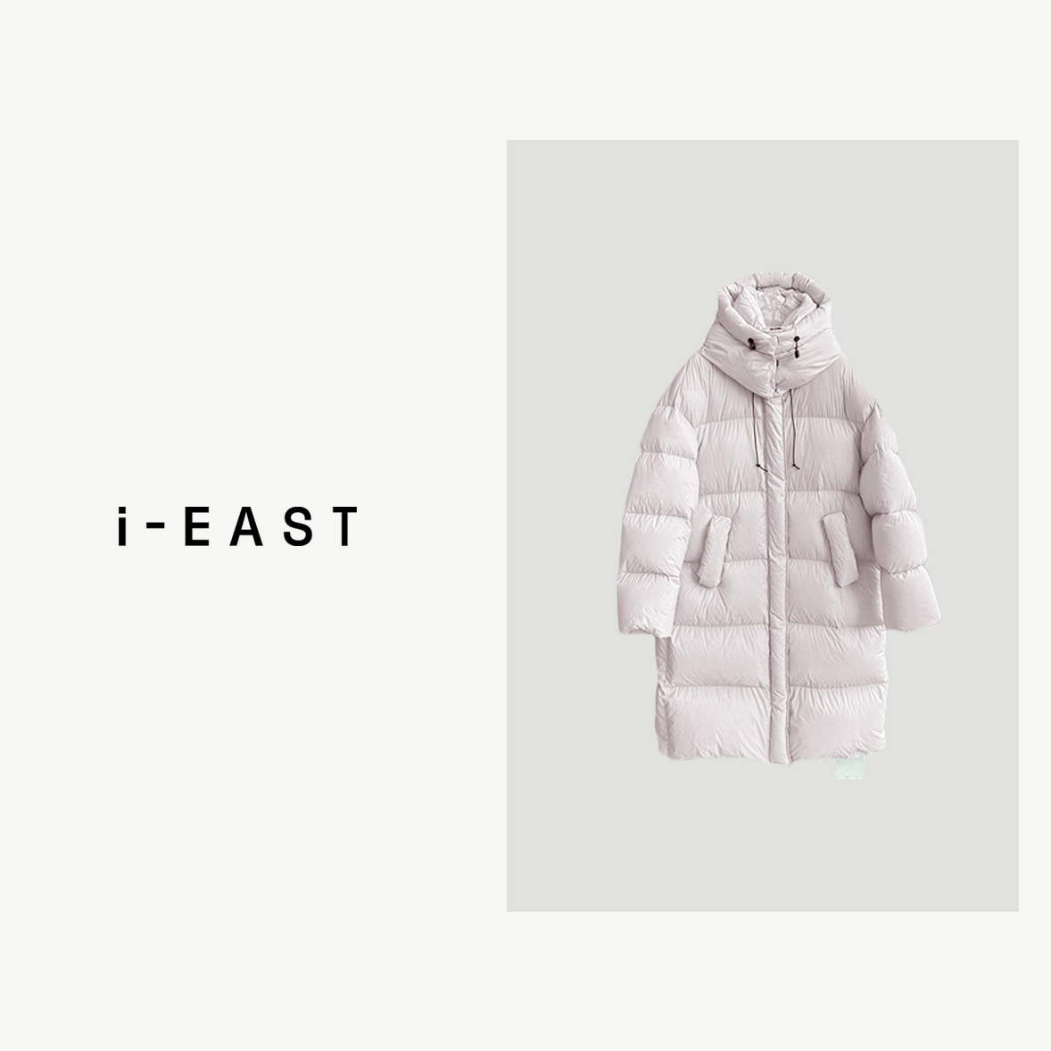 i-EAST 冬日安全感~热力感 秋冬暖炉连帽长款羽绒服-3D Y23716