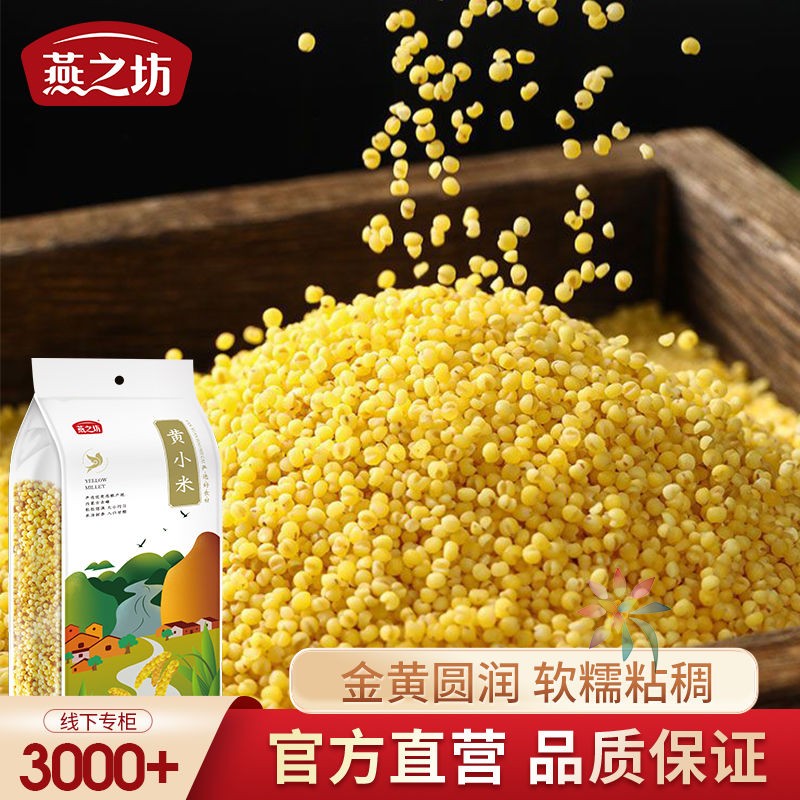 燕之坊黄小米煮粥黄金苗黄小米新米五谷杂粮米米脂黄/0lb蔬菜组合