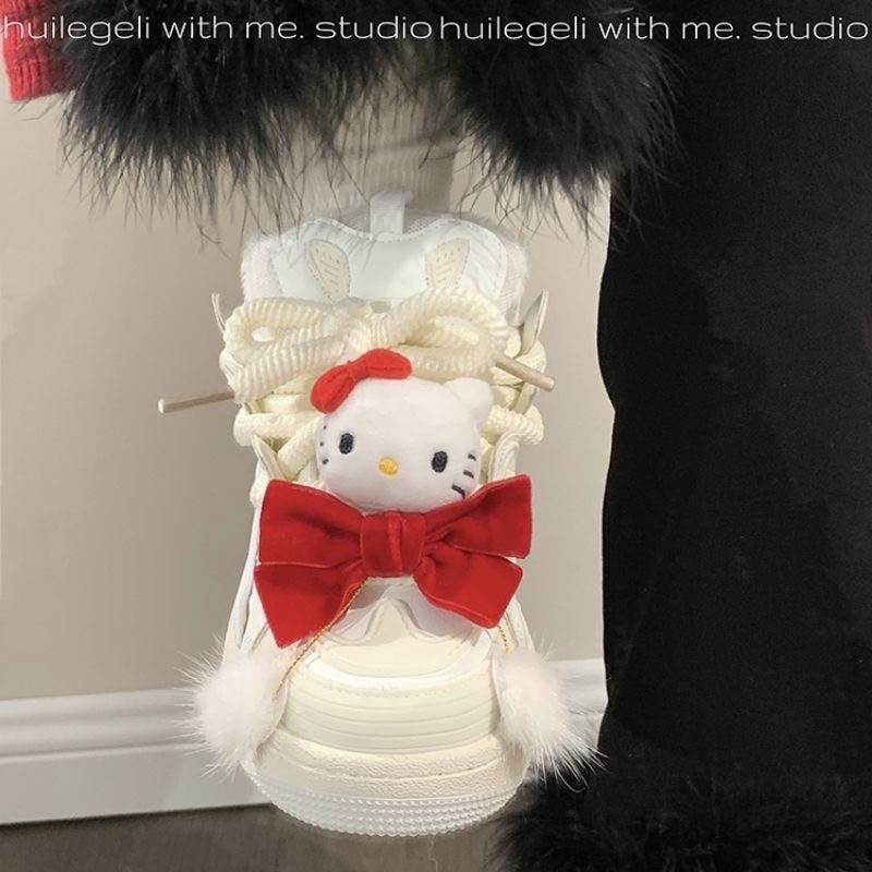 国潮kitty联名面包鞋冬天加绒加厚保暖棉鞋休闲运动百搭潮鞋女款