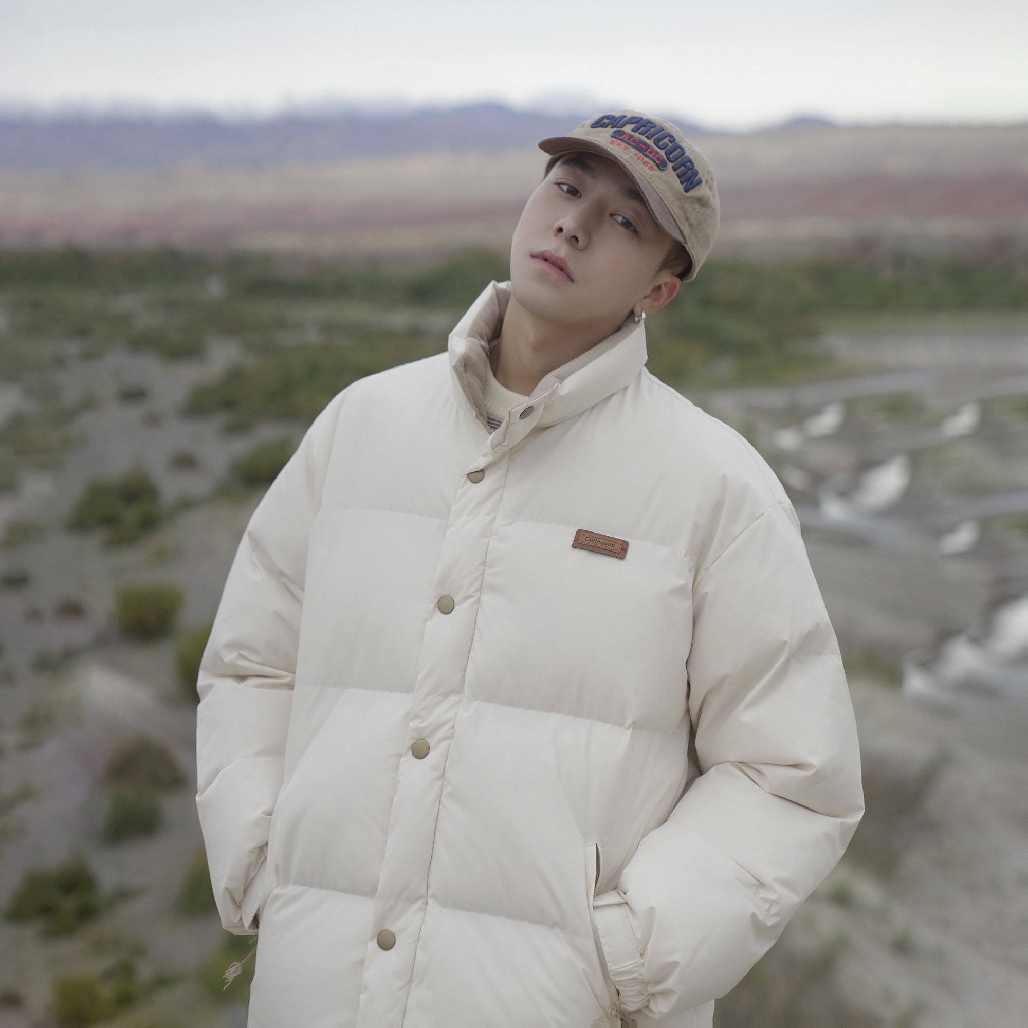 【ARTSMAN】立领棉服男冬季宽松保暖面包服学生休闲纯色棉衣外套