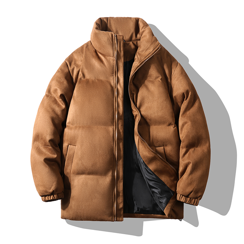 美式复古立领棉服男士冬季潮牌ins宽松情侣面包服棉衣男外套休闲