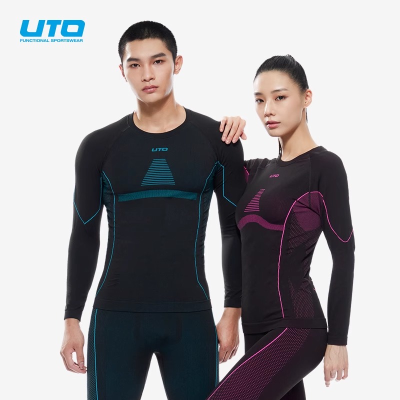 UTO滑雪套装 男女吸湿排汗快感保暖内衣跑步登山徒步运动保暖套装