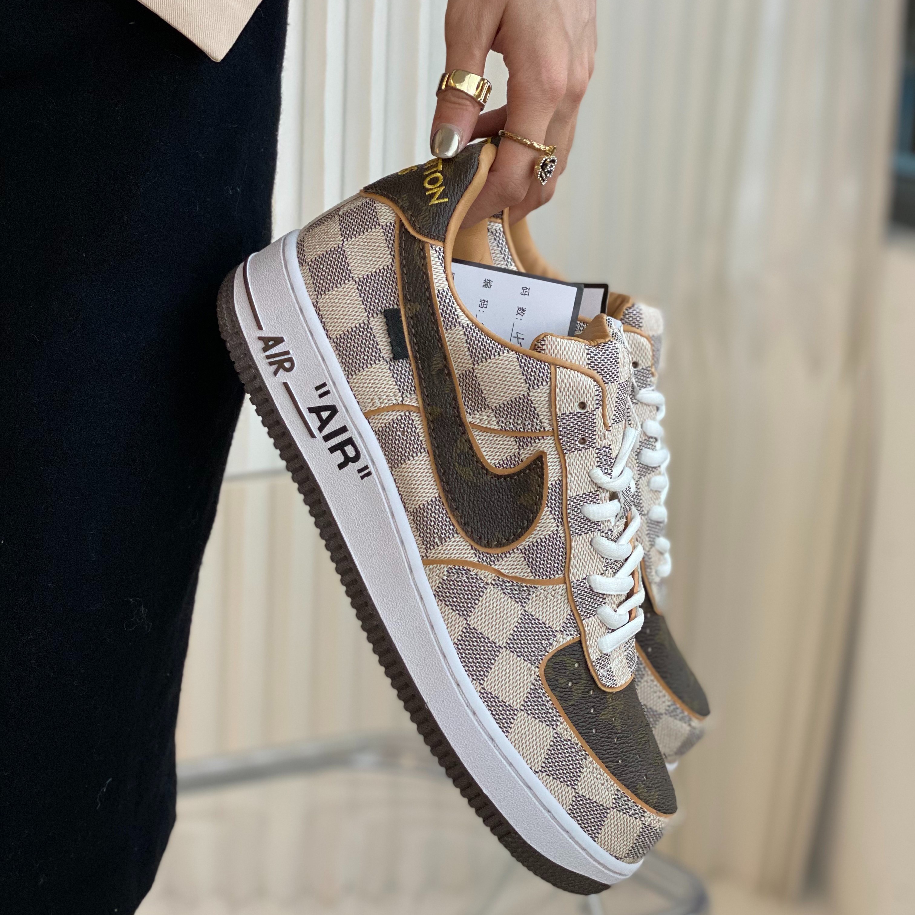 耐克 Air Force 1 棋盘格百搭四季复古男女鞋【球鞋定制】