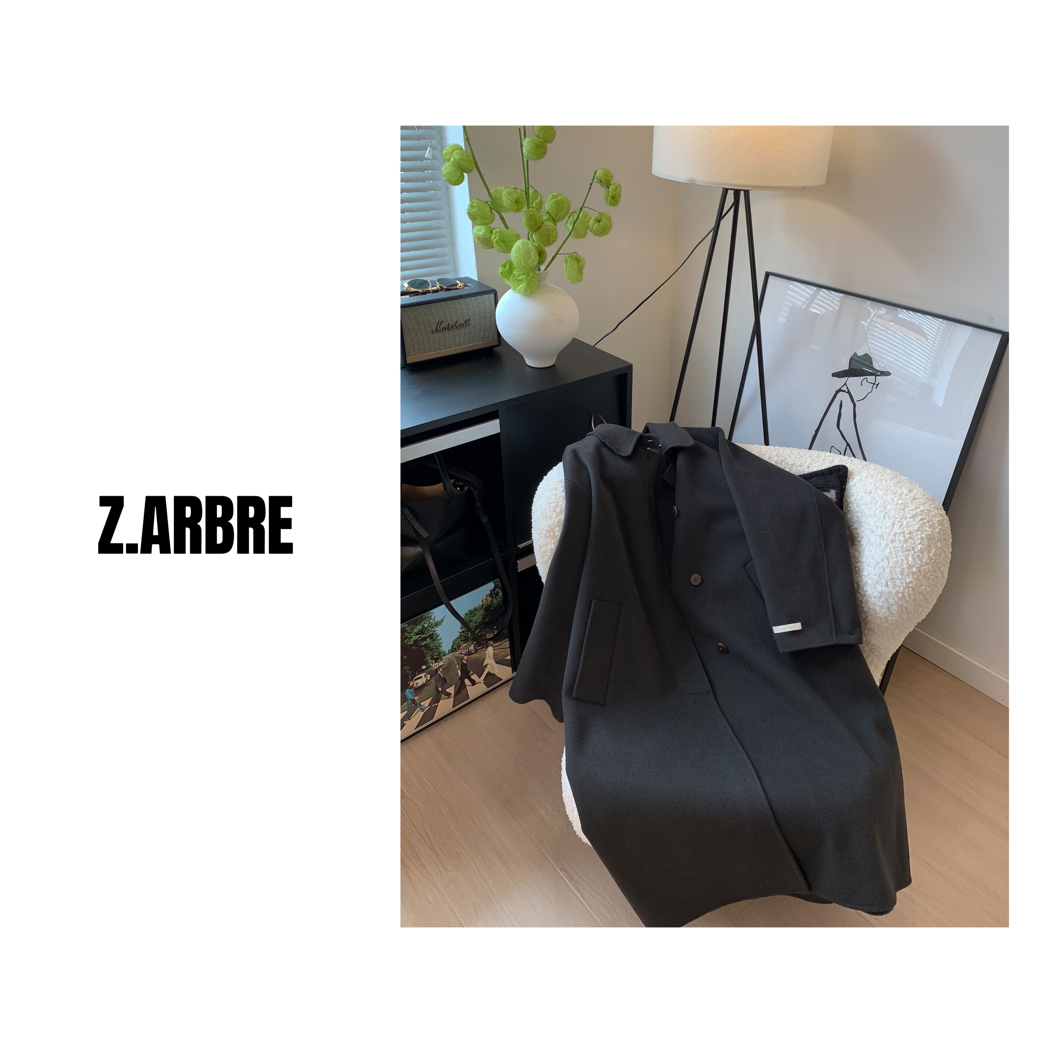 Z.ARBRE  “ARBRE大衣”全进口高克重100%羊毛手工双面呢（建议干洗）