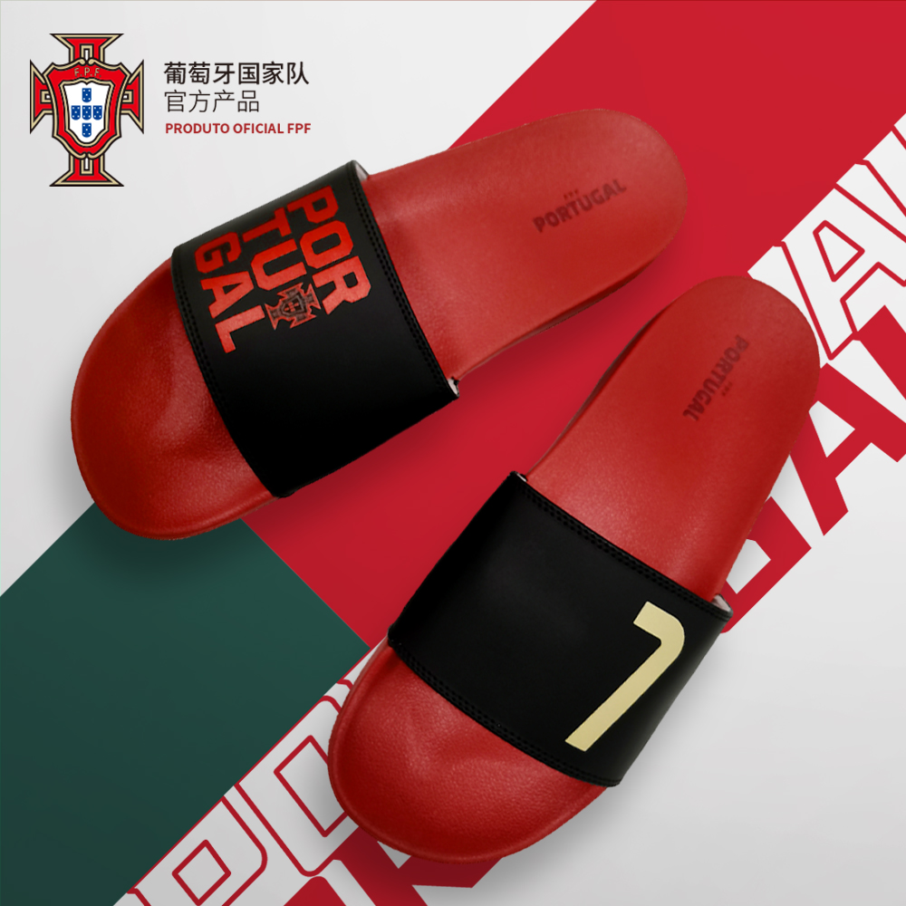 葡萄牙国家队官方商品 | C罗拖鞋运动休闲一字拖男女凉拖鞋世界杯