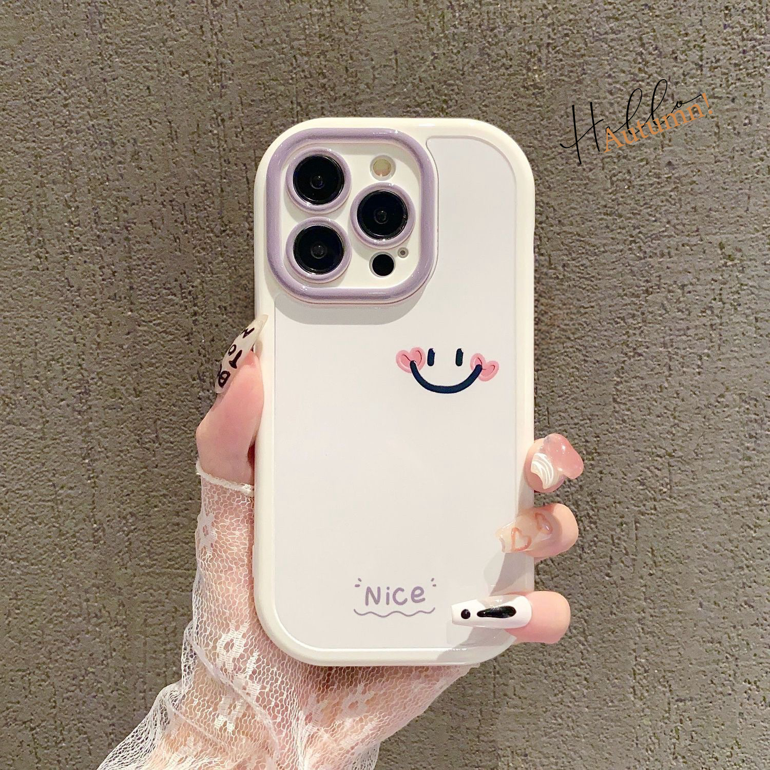 白框笑脸适用苹果15/14promax手机壳13全包12华为/oppo/小米/vivo