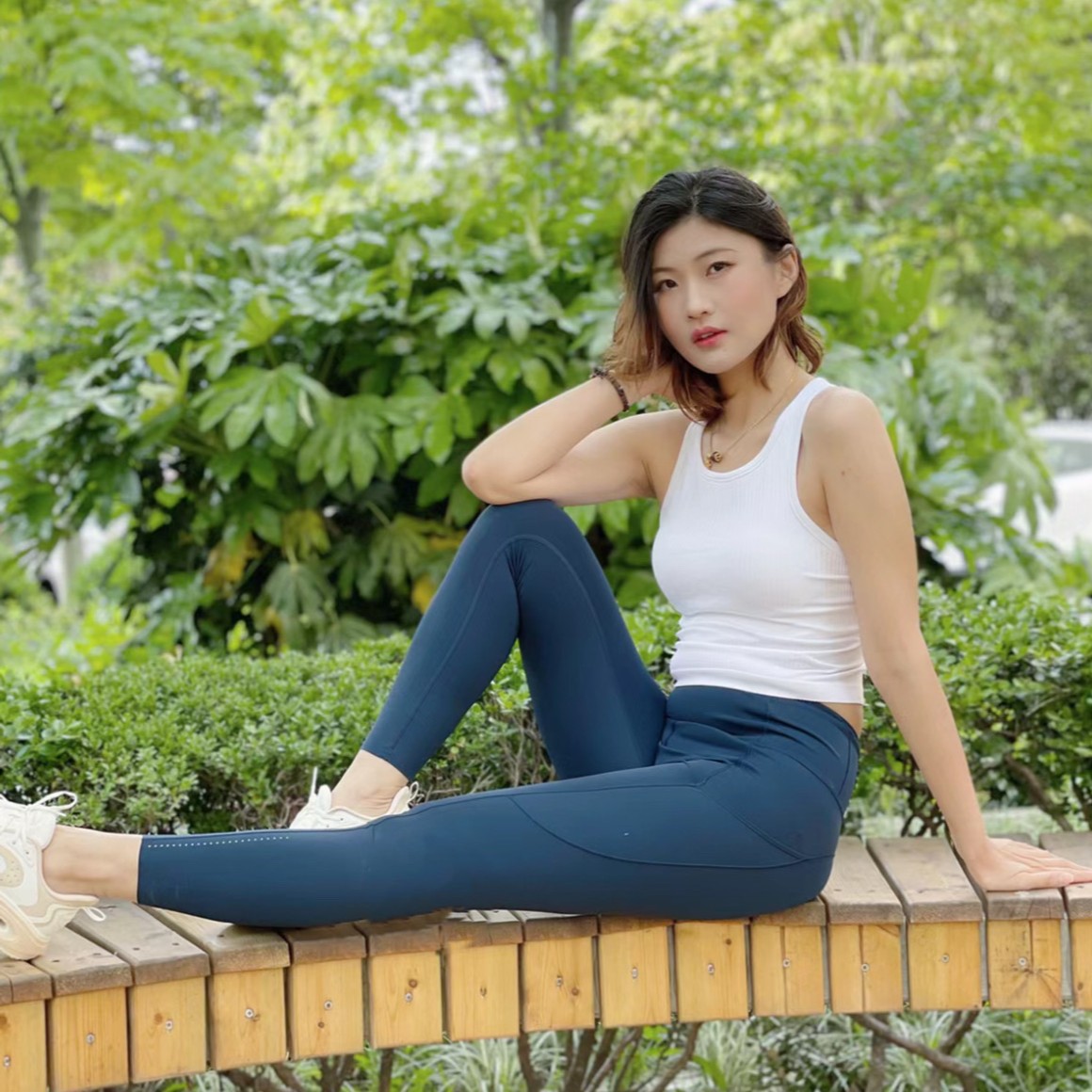 【FF健身裤】两侧带反光点高强高压可外穿-款号D585