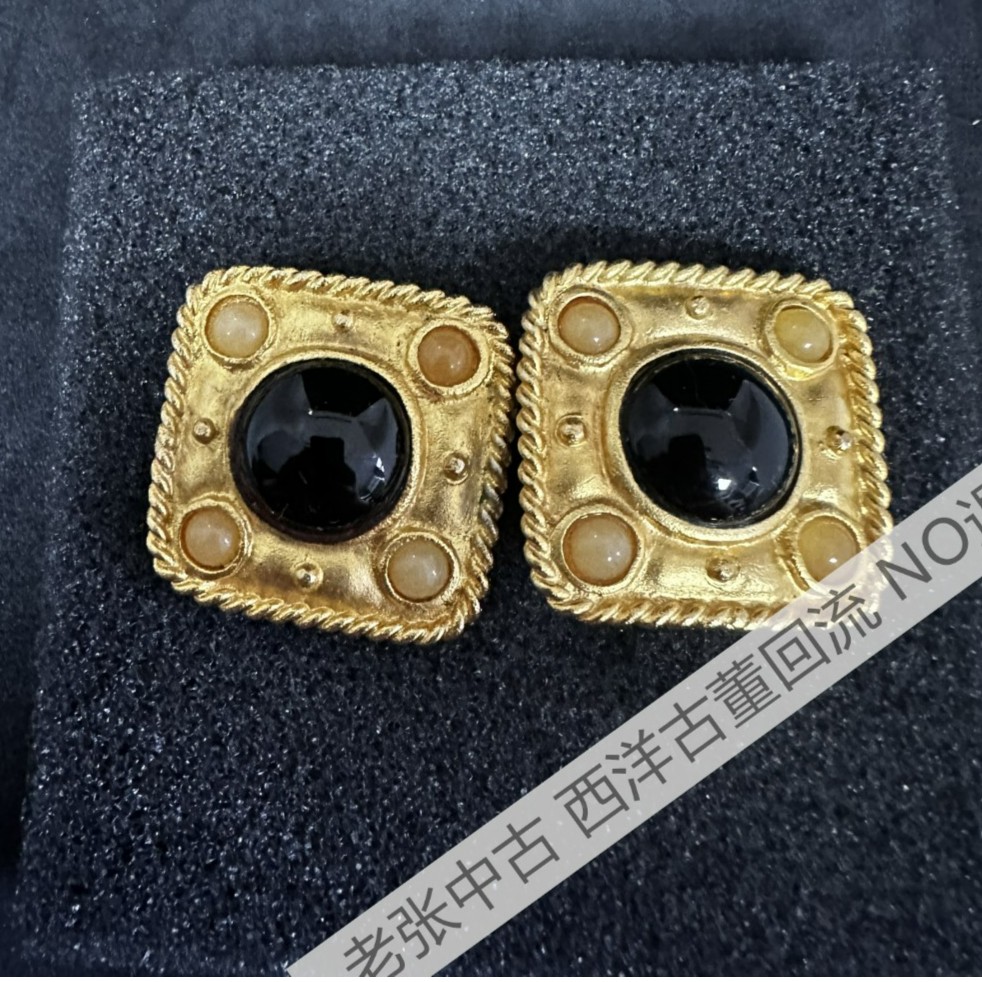合金耳饰 【BB1964】中古LESLIE BLOCN耳饰 NO退换