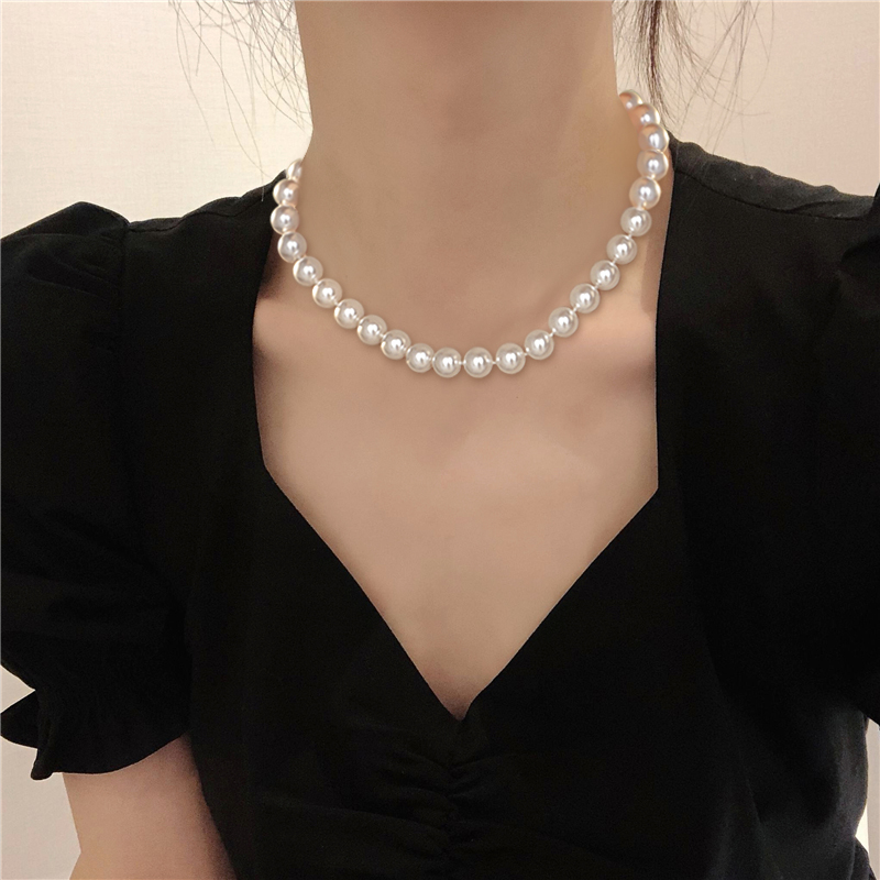 s925纯银倪妮同款珠珠项链精致百搭妈妈锁骨网红款
