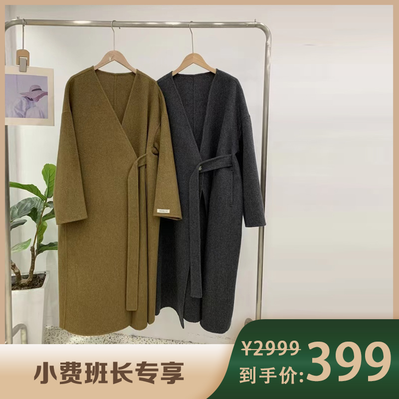 【小费班长专享】时尚气质休闲宽松舒适潮流呢大衣#8838-21