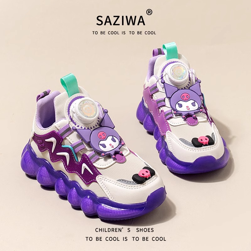 回力瑞女童鞋运动鞋秋冬2023新款儿童库洛米女孩扭扭鞋加绒二棉鞋