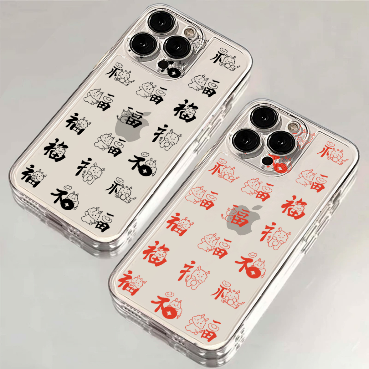 红黑龙福适用于iPhone15/14/13手机壳苹果小米vivo华为oppo可爱软