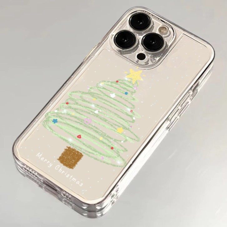 圣诞树适用于iPhone15/14/13手机壳苹果小米vivo华为oppo软简约