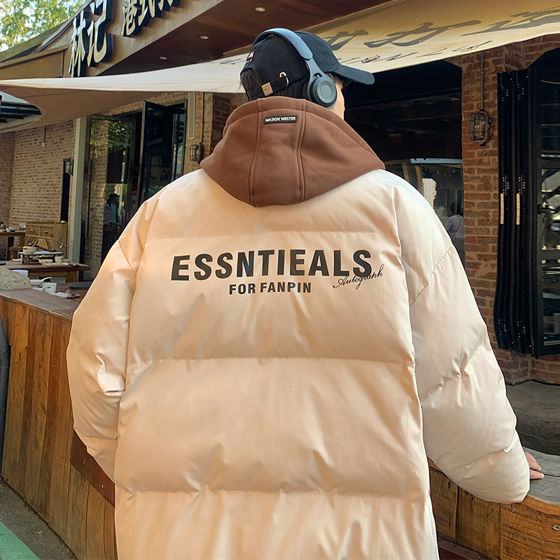 秋季外套男加厚百搭高级感潮流宽松棉服休闲复古风大码假两件棉衣