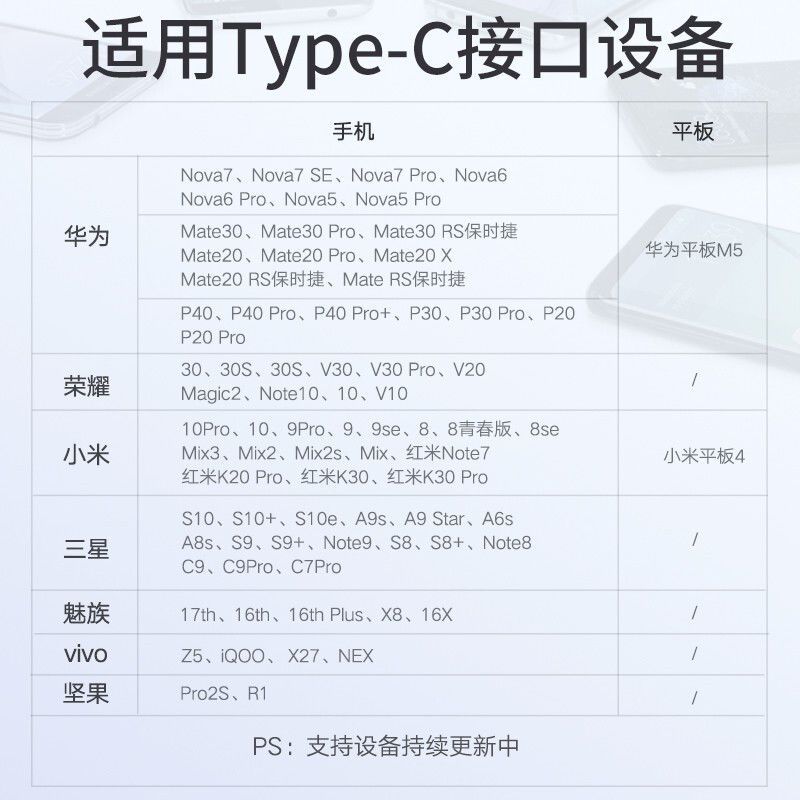 Ztypec转换线充电线安卓华为荣耀小米苹果手机录音录像笔不伤机