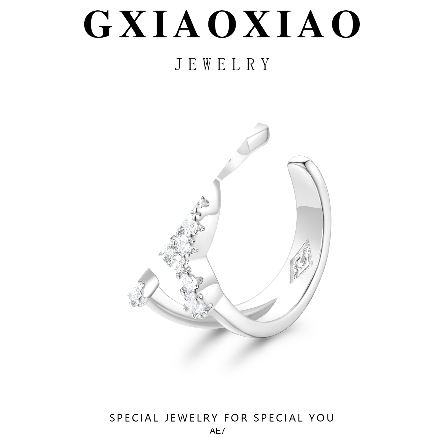 铜合金合成锆石耳饰 GXX AE7 轻奢时尚气质百搭高级感耳环