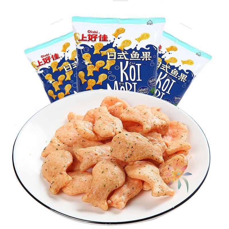 上好佳日式鱼果薯片零食6g批发整箱大礼包休闲膨化食/0lb蔬菜组合