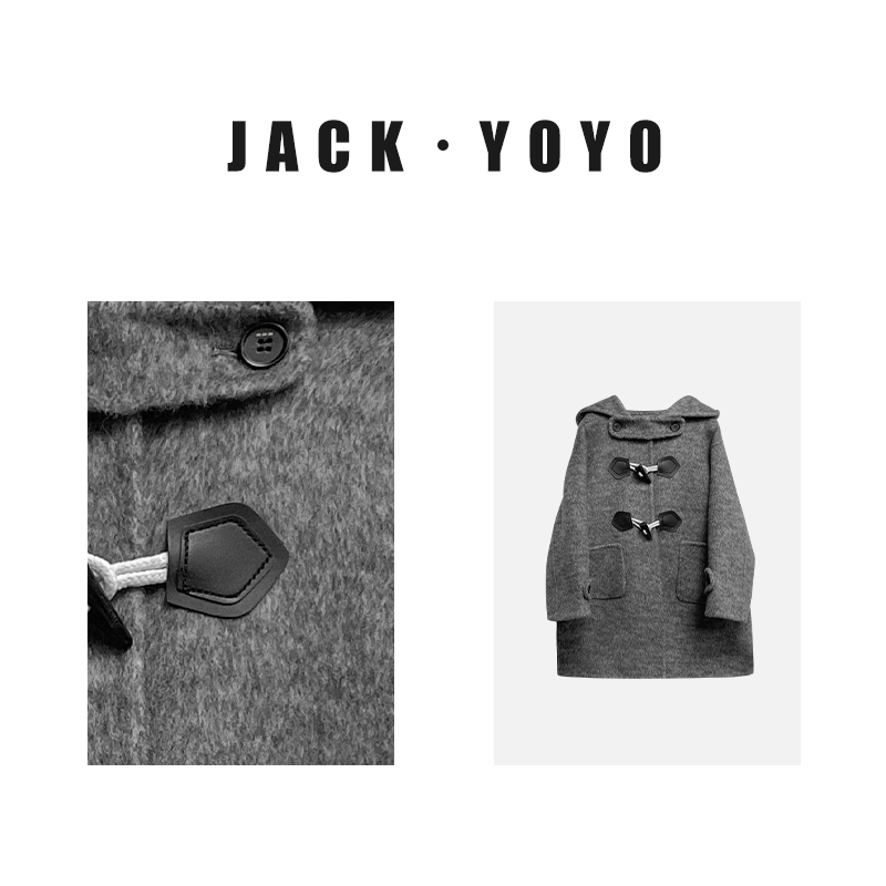 【杜若】女童呢子大衣2023冬季新款韩版洋气百搭双面毛呢外套23D799